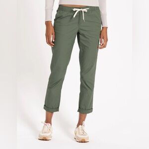 Vuori Olive Green Drawstring Pants